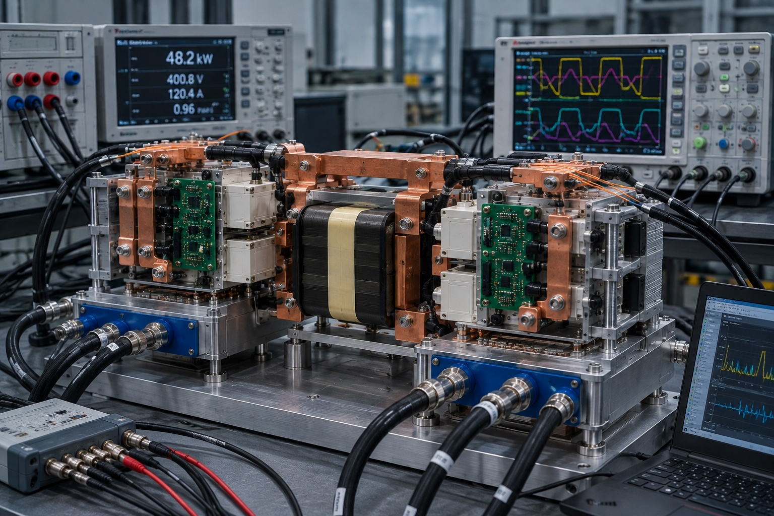 Bidirectional modular DAB converter with high-frequency transformers