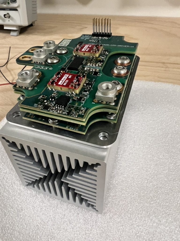 Compact converter module on heatsink